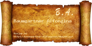 Baumgartner Alfonzina névjegykártya